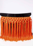 Knotted dance fringe orange, 20cm