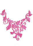 Lace motif MARILYN 100%polyamide, flamingo, 30х28cm