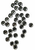 Sew on acrylic rhinestone Elizabeth ROUND 12 Black Diamond