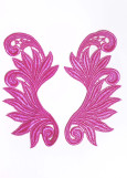 Lace motif BRIDGET 100%polyamide, pink lilac, 15х8cm