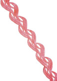 Lace ribbon AURORA 100%polyester, tropic grapefruit, 6,5cm