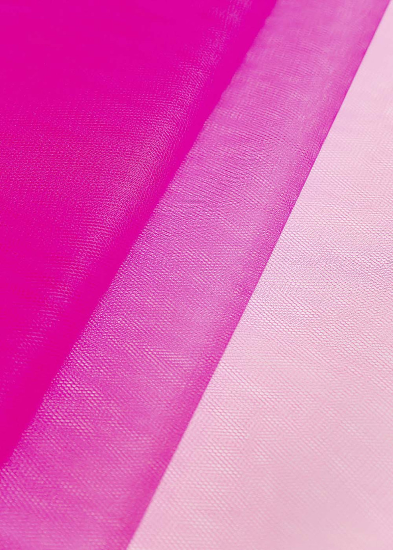 Semi stiff tulle 100%nylon, fluorescent rose, 1.5m