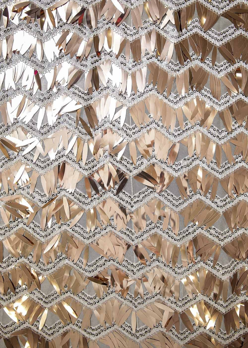 Sequin on net EMELLY 60%polyamide, 40%elastane, gold, 1.2m