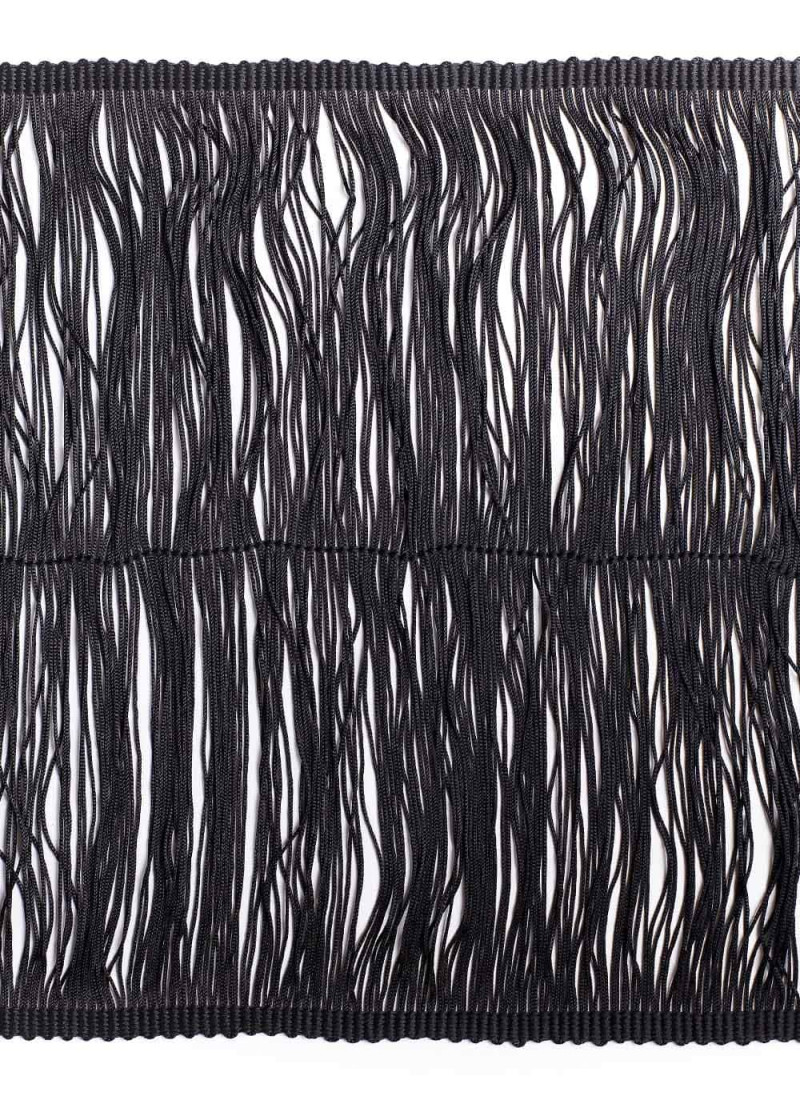 light dance fringe black, 30cm