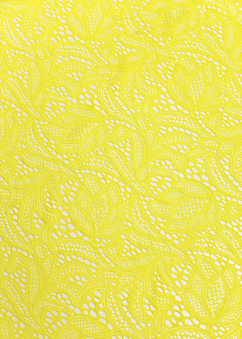 Stretch lace SANDRA 60%polyamide, 40%elastane, lemon, 1.5m