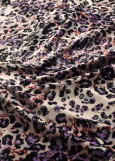 Print velvet LEOPARD 90%polyamide, 10%elastane, purple, 1.6m