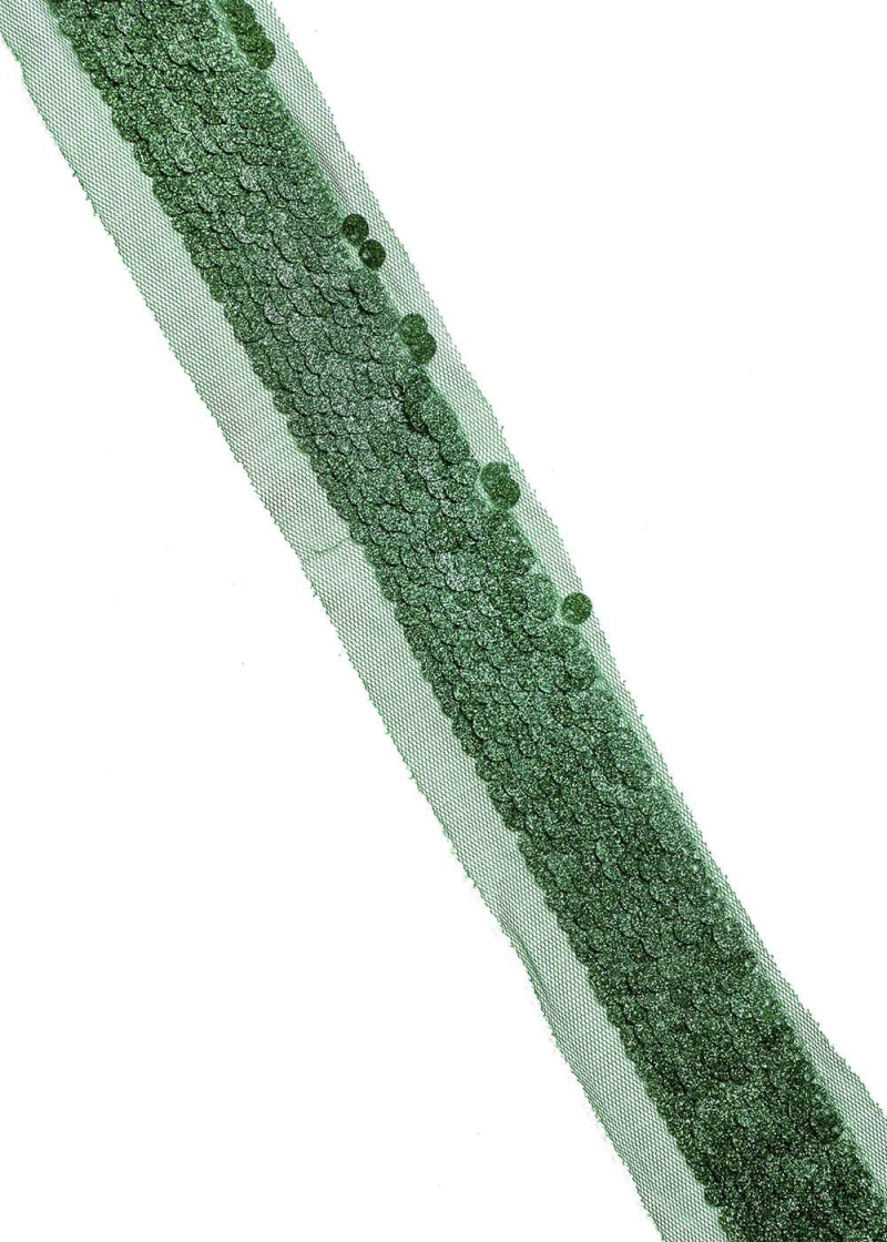 Braid DISCO 100%polyester, green, 3cm