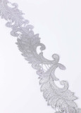 Lace ribbon AMINA 100%polyester, Silver, 7cm