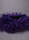 Ostrich feather fringe feathers, dark violet, 15cm