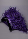 Ostrich feather fringe feathers, dark violet, 15cm