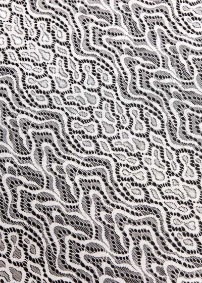 Stretch lace CATHARINA 60%polyamide, 40%elastane, white, 1.55m