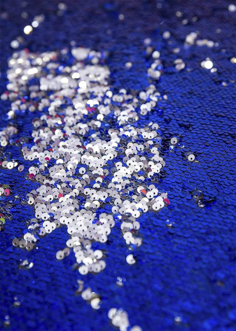 Sequin on net CAROLINE 60%polyamide, 40%elastane, cornflower blue, 1.2m