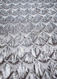 Sequin on net PAMELA 60%polyamide, 40%elastane, silver, 1.3m