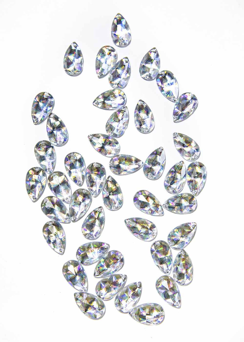 Sew on acrylic rhinestone Elizabeth DROP 16 Crystal Galaxy