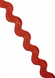 TAPED ZIGZAG red, 2,5cm