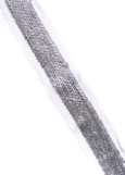 Braid DISCO 100%polyester, silver, 3cm