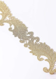 Lace ribbon AMINA 100%polyester, gold, 7cm