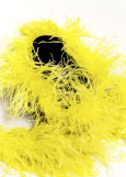 Ostrich lux 3 ply boa feathers, lemon, 1.8m