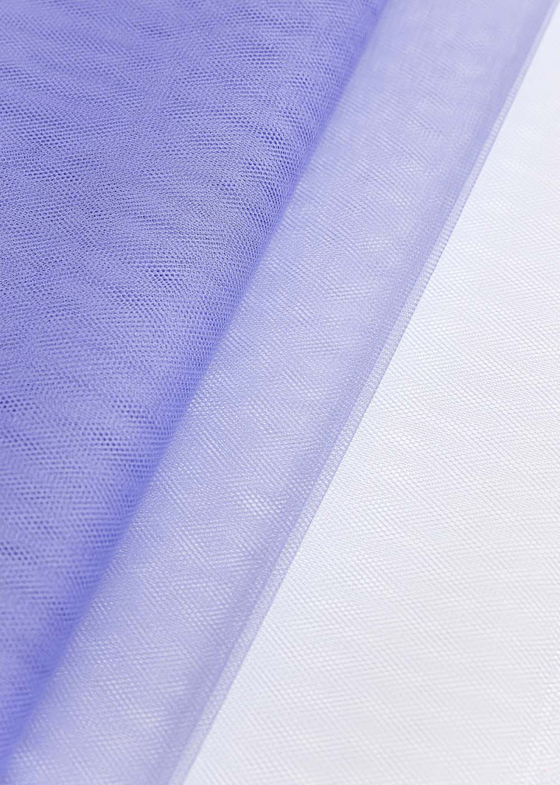 Semi stiff tulle 100%nylon, blue, 1.5m