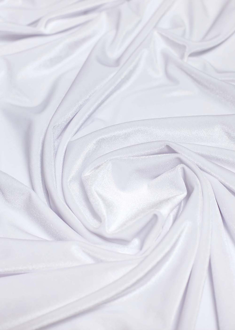 Smooth velvet 90%polyamide, 10%elastane, white, 1.6m