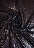 Sequin on net CAROLINE 60%polyamide, 40%elastane, black, 1.2m