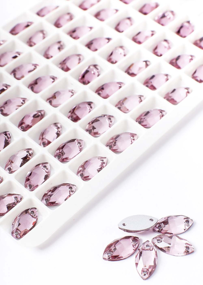 Sew on rhinestones Elizabeth NAVETTE 12 Light Rose