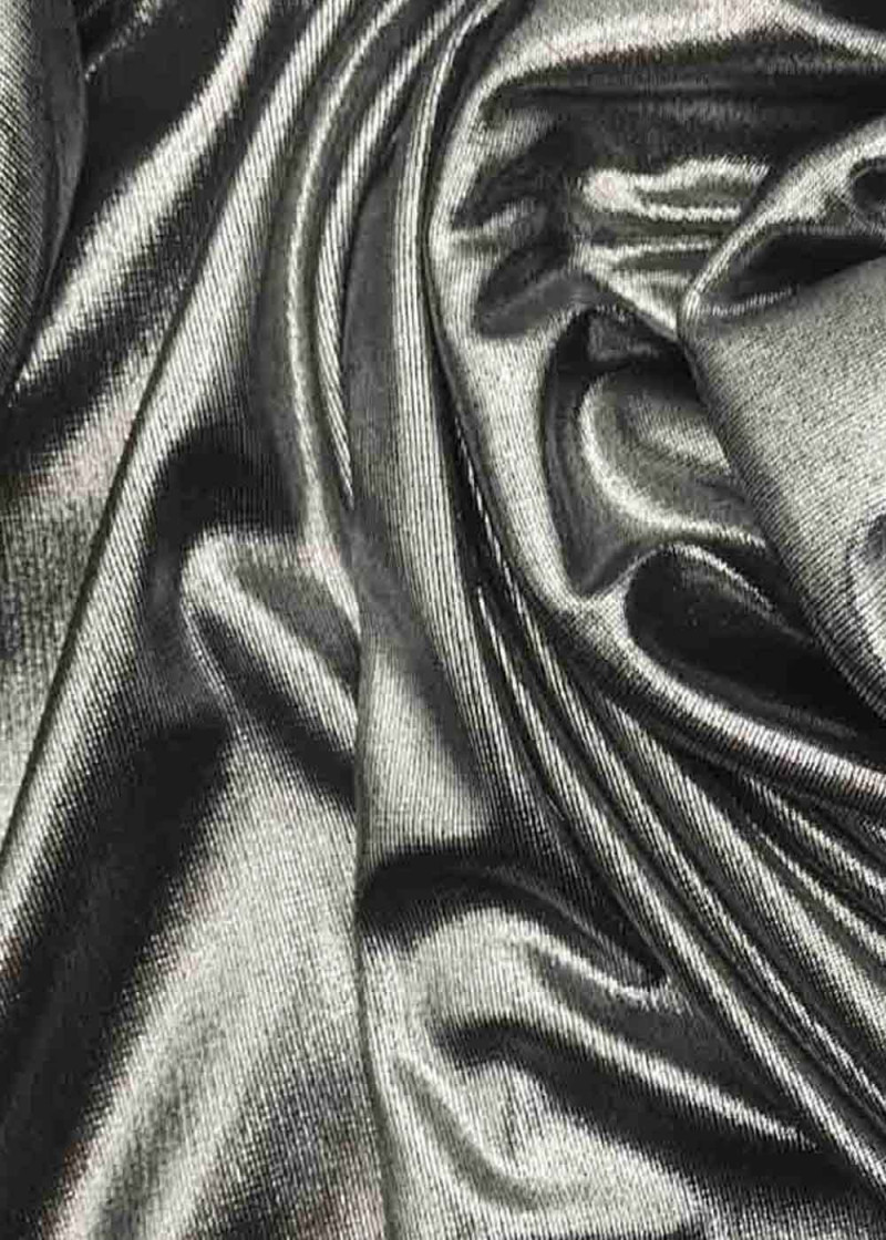 Lycra Metallic Antique 90%polyamide, 10%elastane, Graphite, 1.5m