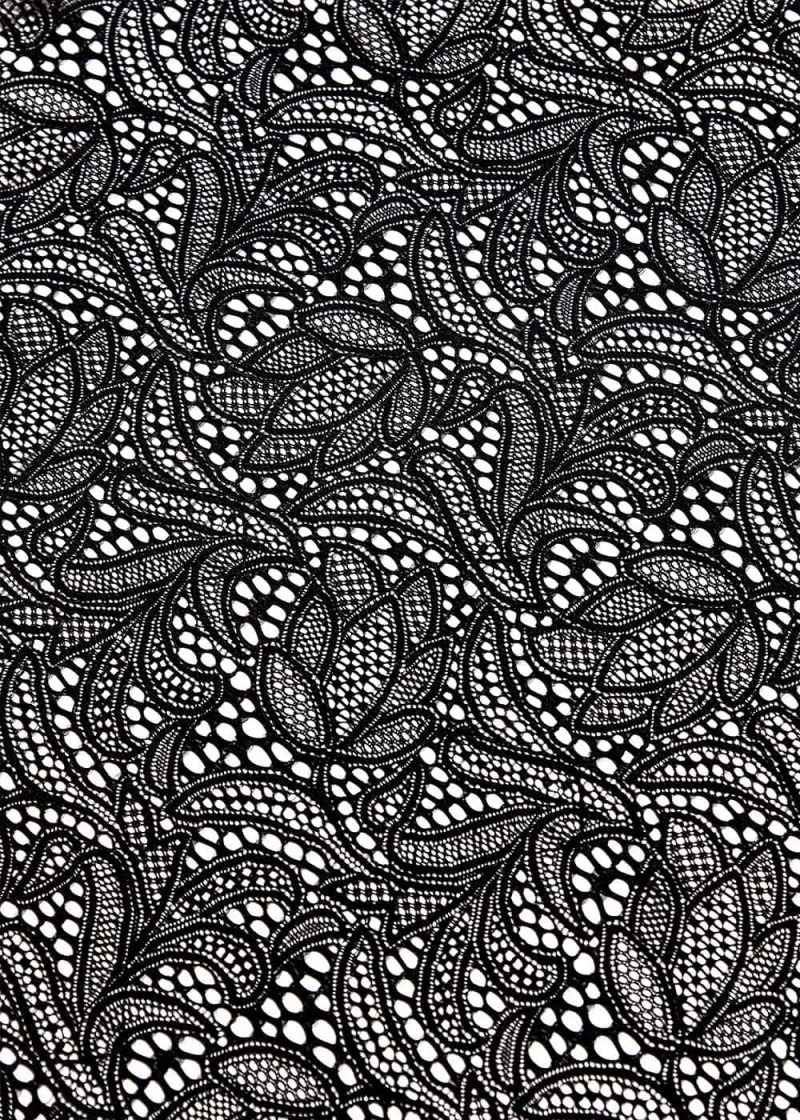 Stretch lace SANDRA 60%polyamide, 40%elastane, black, 1.5m