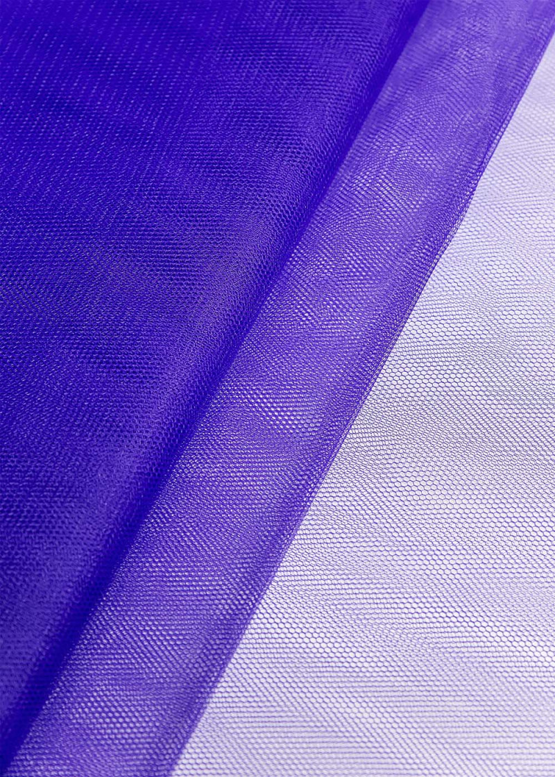 Semi stiff tulle 100%nylon, blue-purple, 1.5m