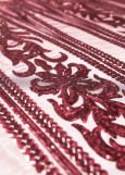 Sequin on net NINEL 60%polyamide, 40%elastane, bordeaux, 1.35m