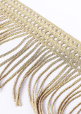 Lace fringe ASMIC 100%polyester, gold, 11.5