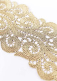 Lace ribbon SELINA 100%polyester, gold, 10cm