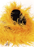 Ostrich lux 3 ply boa feathers, light orange, 1.8m