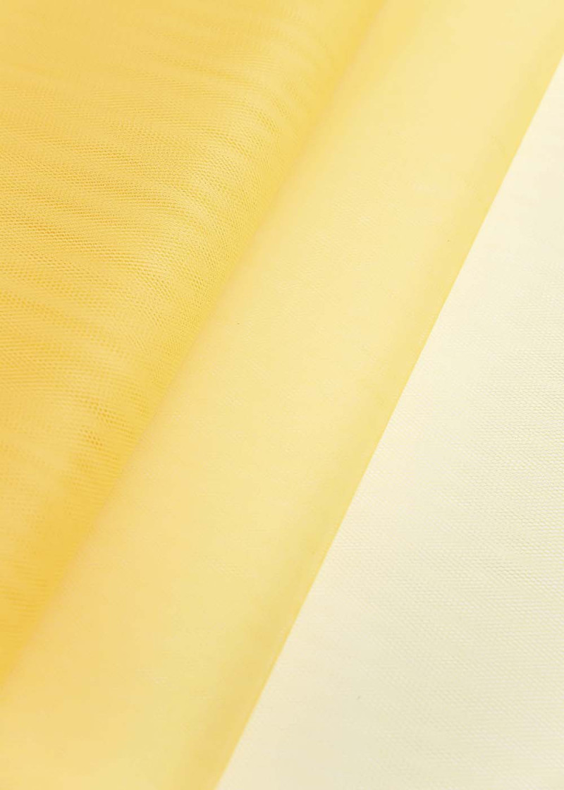 Semi stiff tulle 100%nylon, fluorescent honey, 1.5m