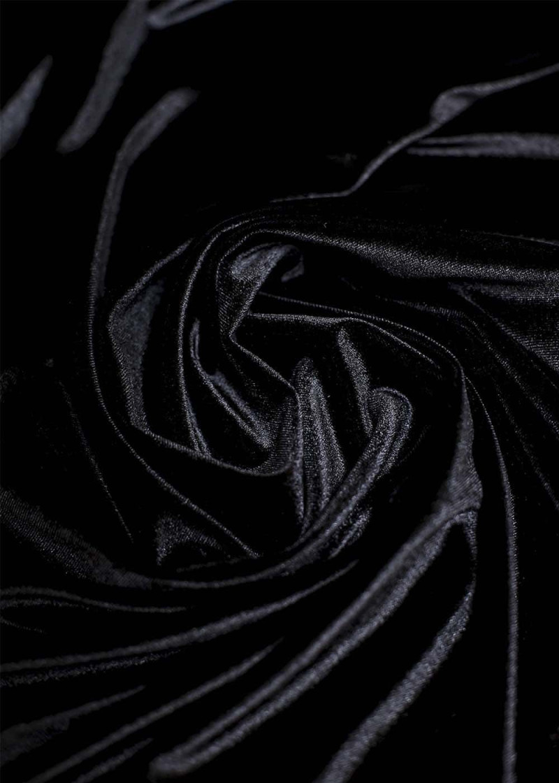 Smooth velvet 90%polyamide, 10%elastane, black, 1.6m