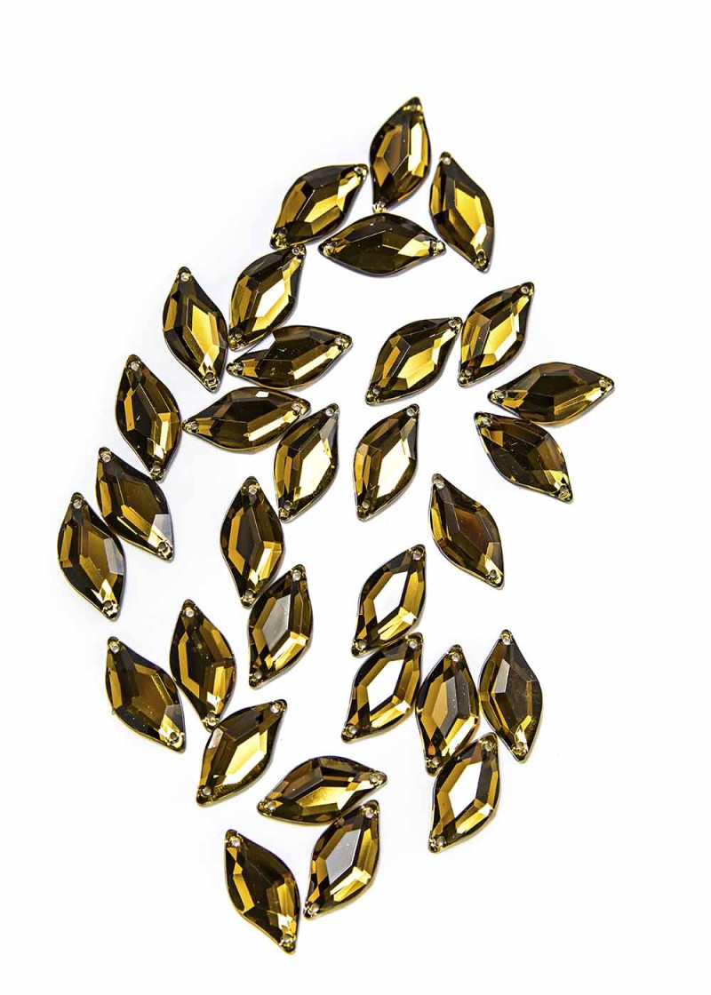 Sew on acrylic rhinestone Elizabeth LEAF 20 Light Colorado Topaz