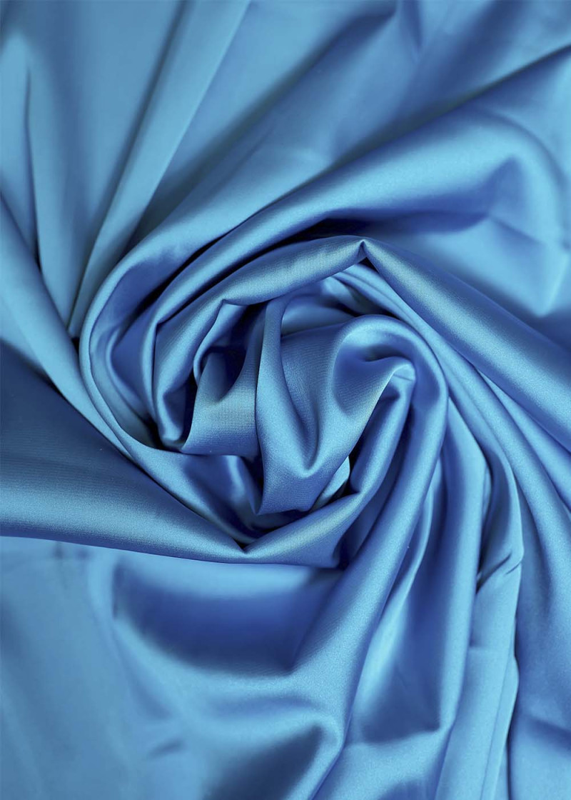 Stretch satin 100%polyester, turquoise, 1.2m