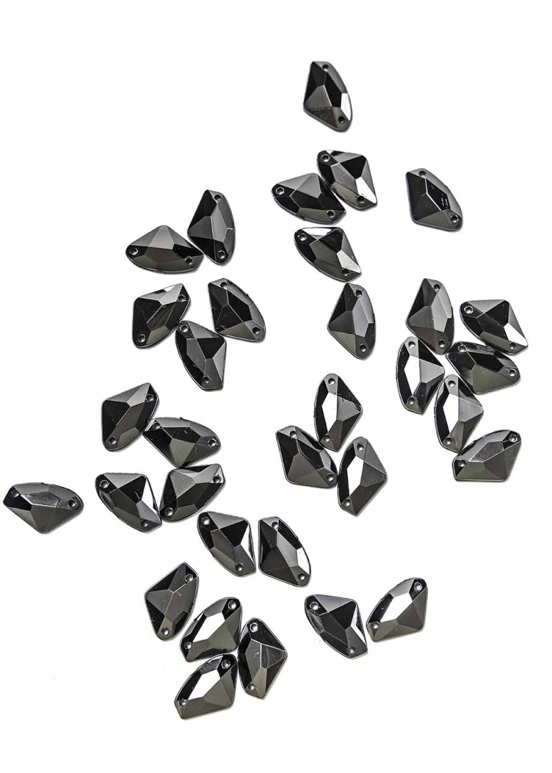 Sew on acrylic rhinestone Elizabeth GALACTIC 14 Jet Hematite