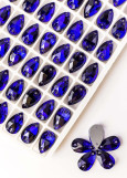 Sew on rhinestones Elizabeth DROP 12 Cobalt