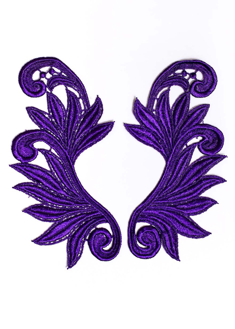 Lace motif BRIDGET 100%polyamide, iris, 15х8cm