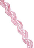 Lace ribbon AURORA 100%polyester, pink, 6,5cm