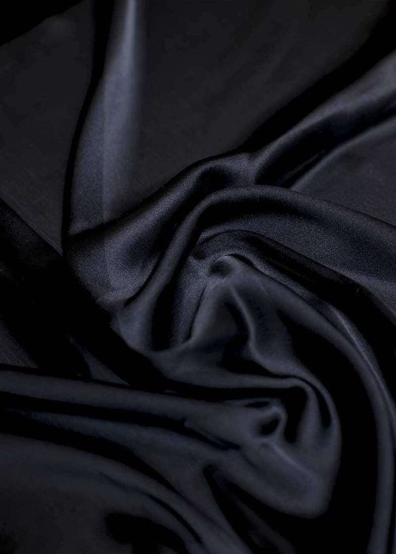 Pearl chiffon 100%polyester, black, 1.5m