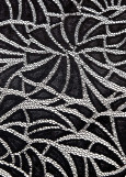 Stretch lace AGNES 60%polyamide, 40%elastane, black, 1.55m