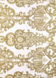 Fatin with decor GISELLE 100%polyester, gold, 1.5m