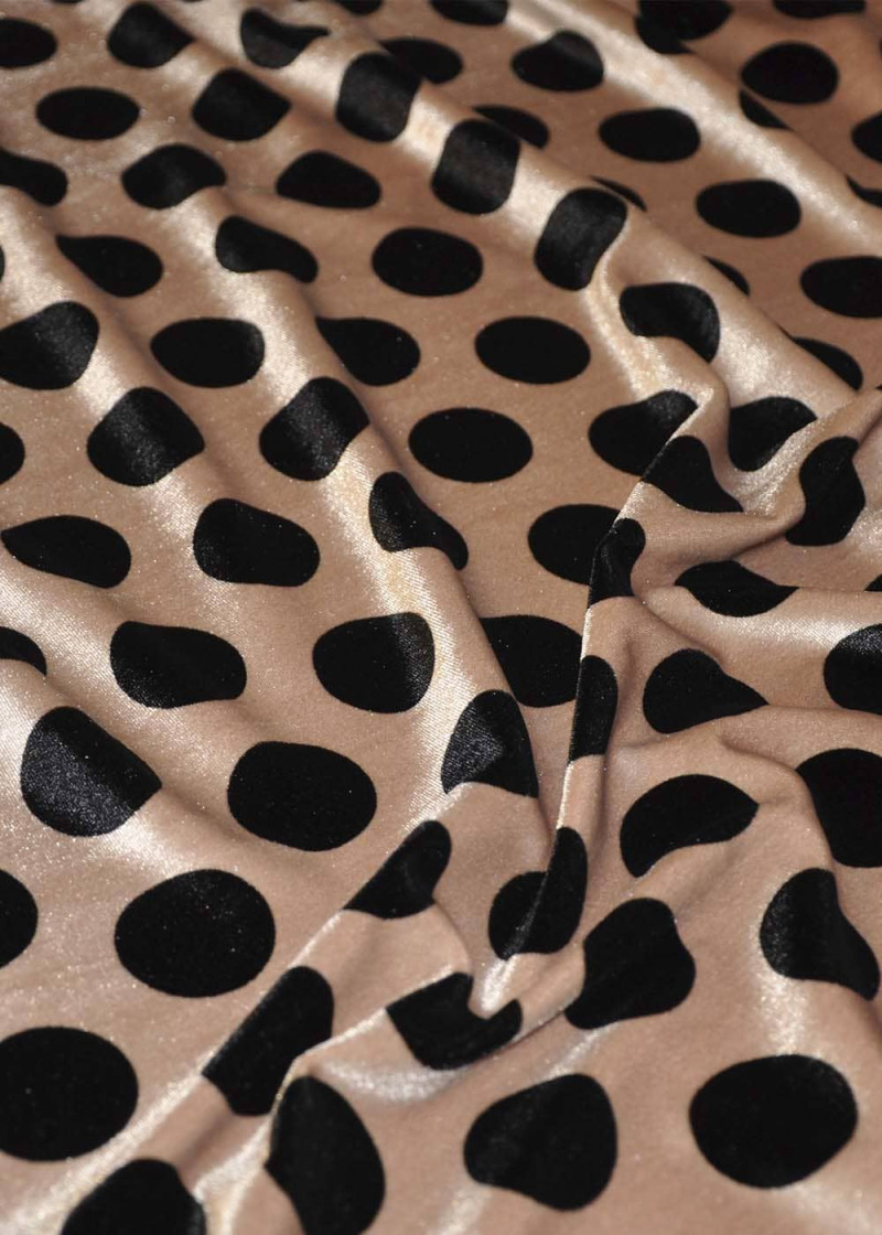 Print velvet DOT 90%polyamide, 10%elastane, flesh, 1.5m