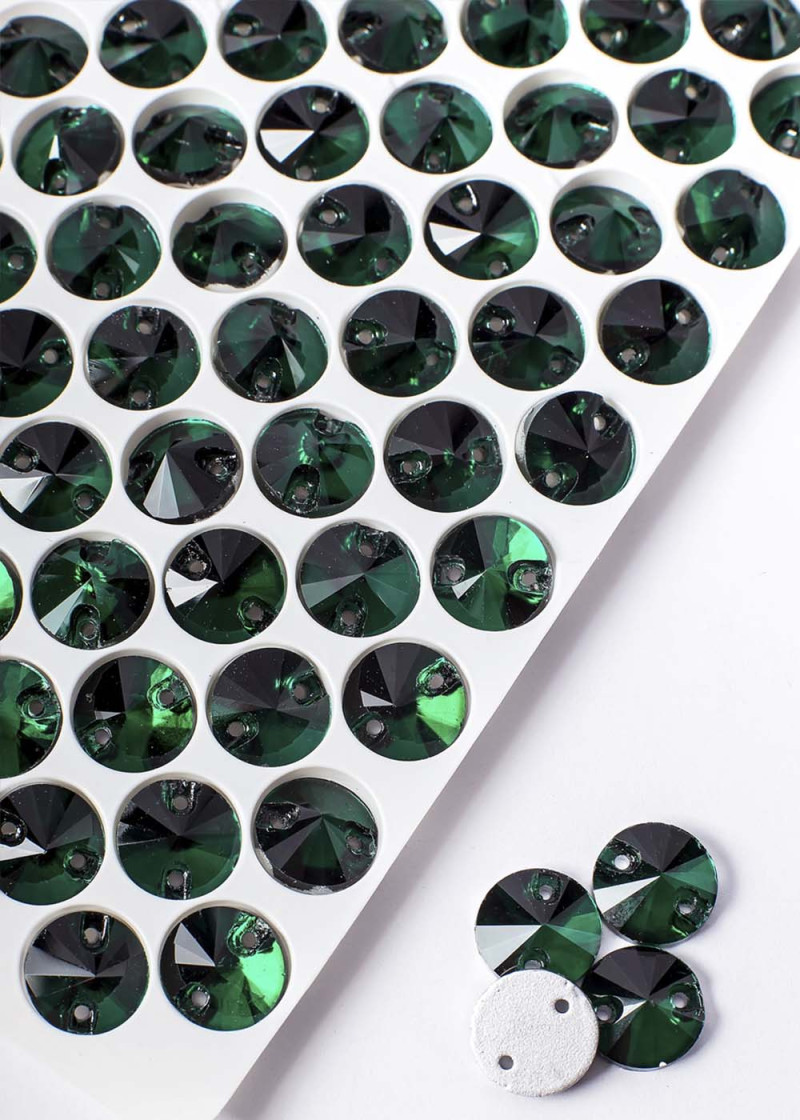 Sew on rhinestones Elizabeth RIVOLI 10 Emerald