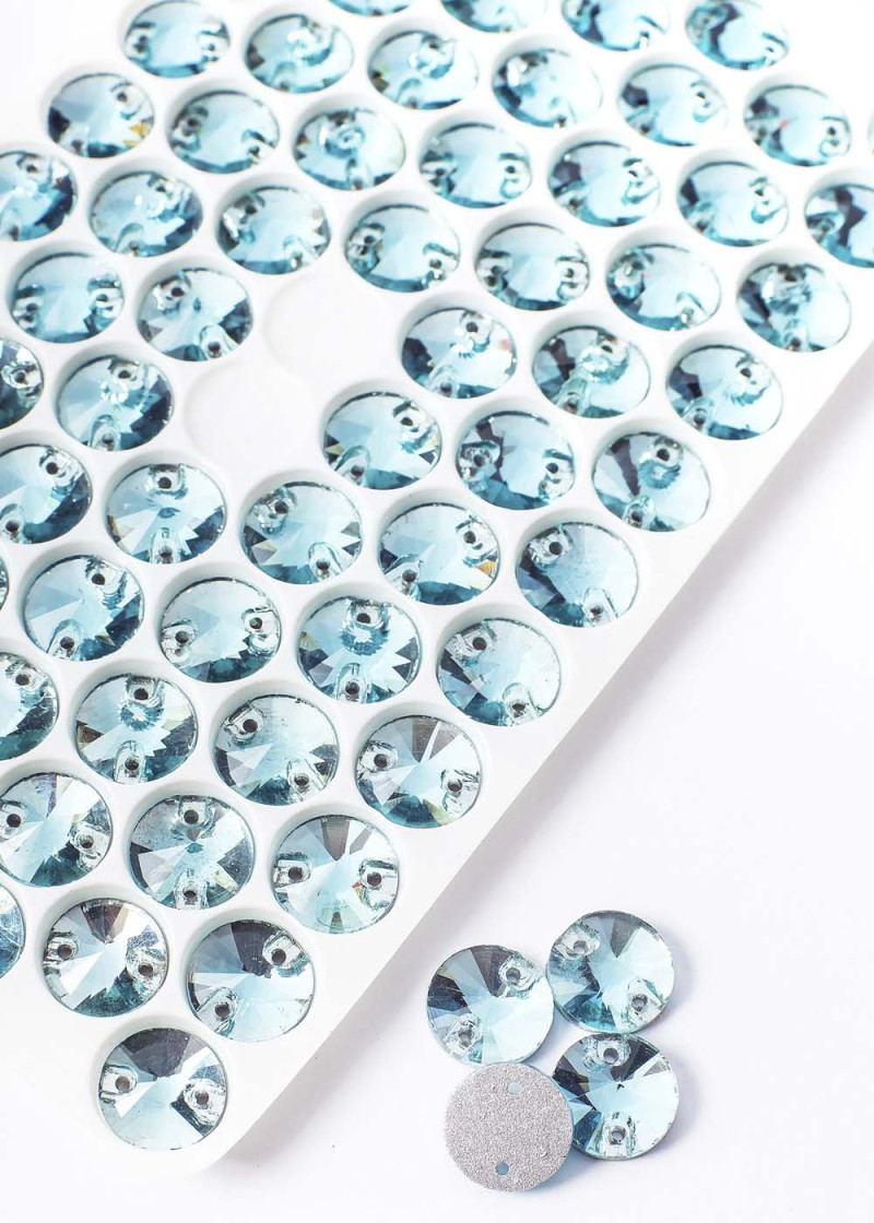 Sew on rhinestones Elizabeth RIVOLI 10 Aquamarine