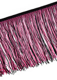 Two-color dance fringe coral+black, 20cm