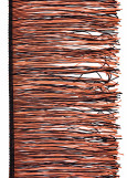 Two-color dance fringe coral+black, 20cm