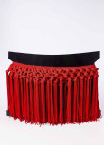 Knotted dance fringe red, 20cm